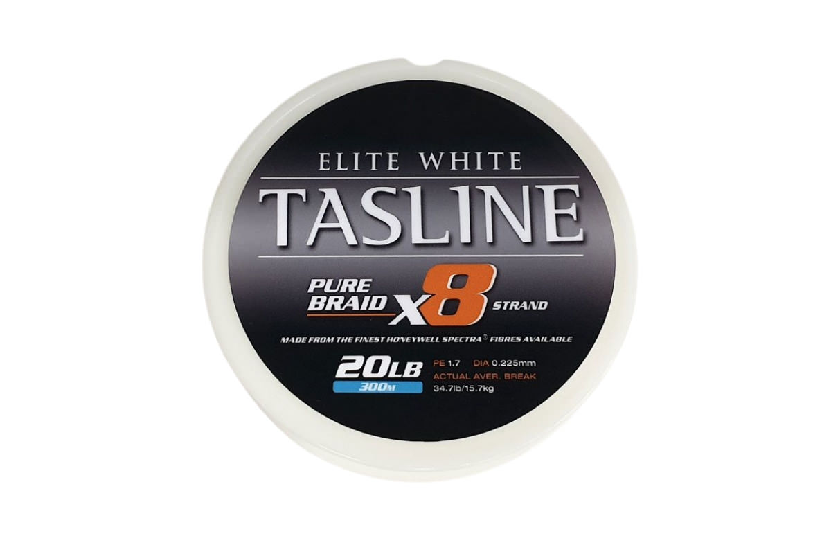 NEW Tasline Elite White Braid 15lb 300m from Blue Bottle Marine 