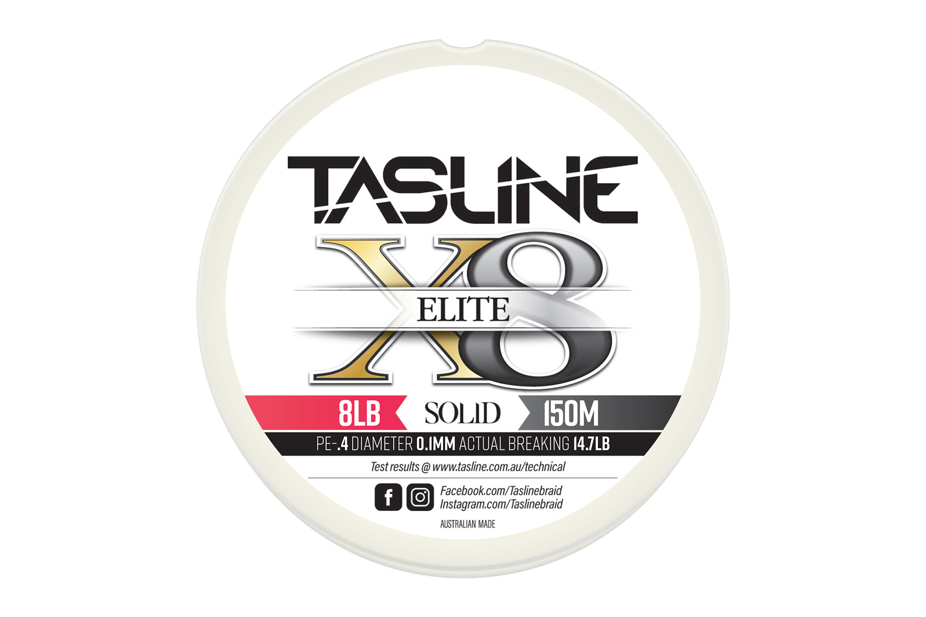 Tasline Elite White 8lb - 150m (164yd)